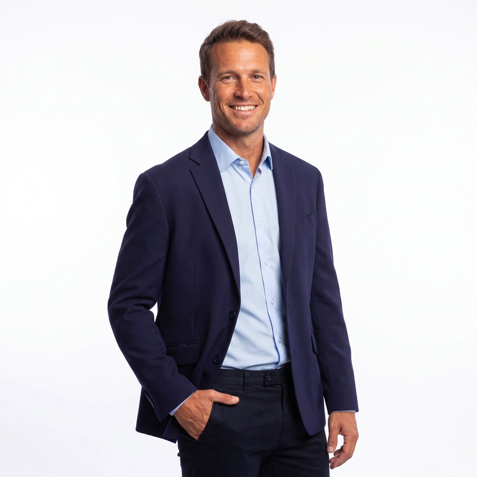 Granatowa Marynarka Męska Betiz - obrazek 6