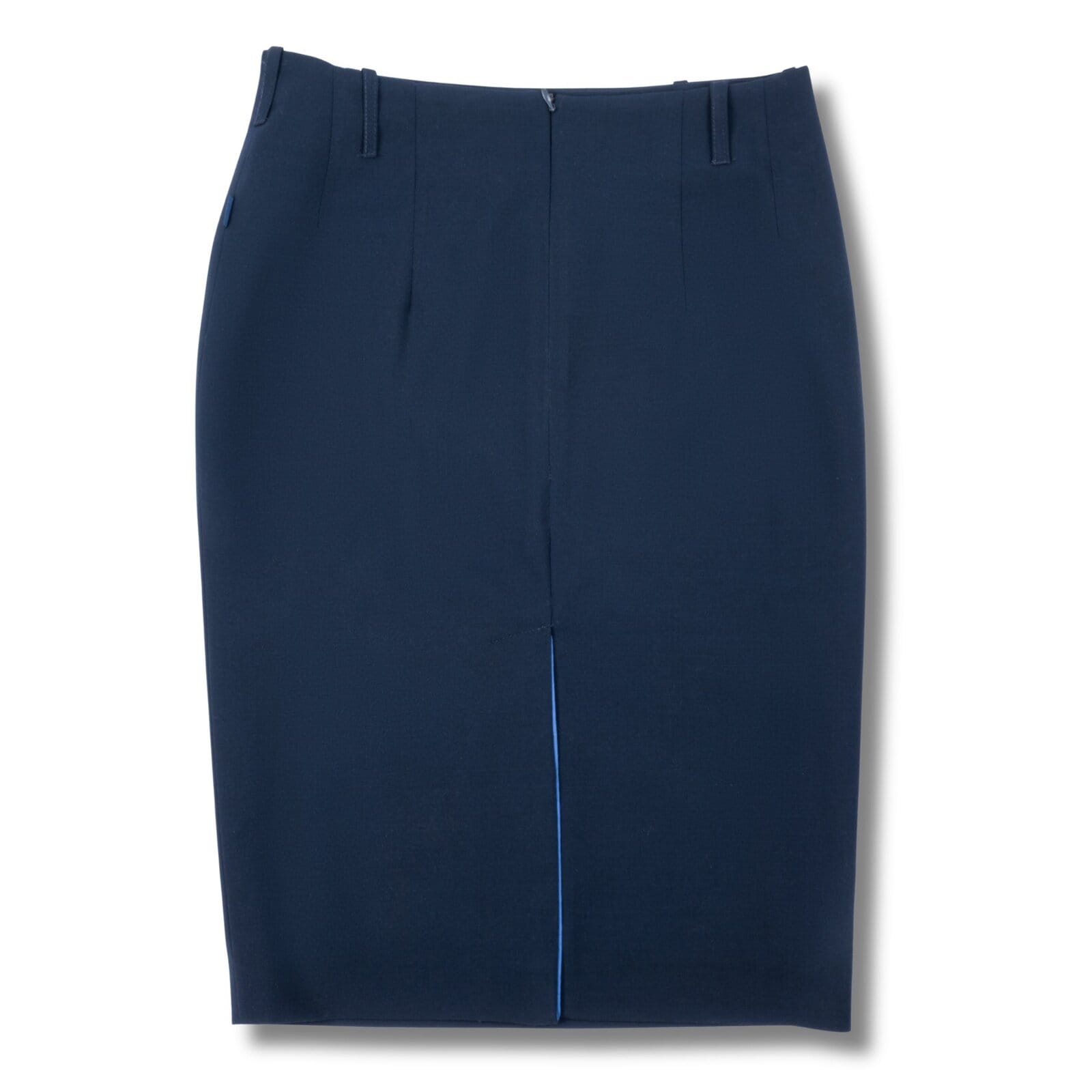 Granatowa Spódnica Ołówkowa Midi - obrazek 3