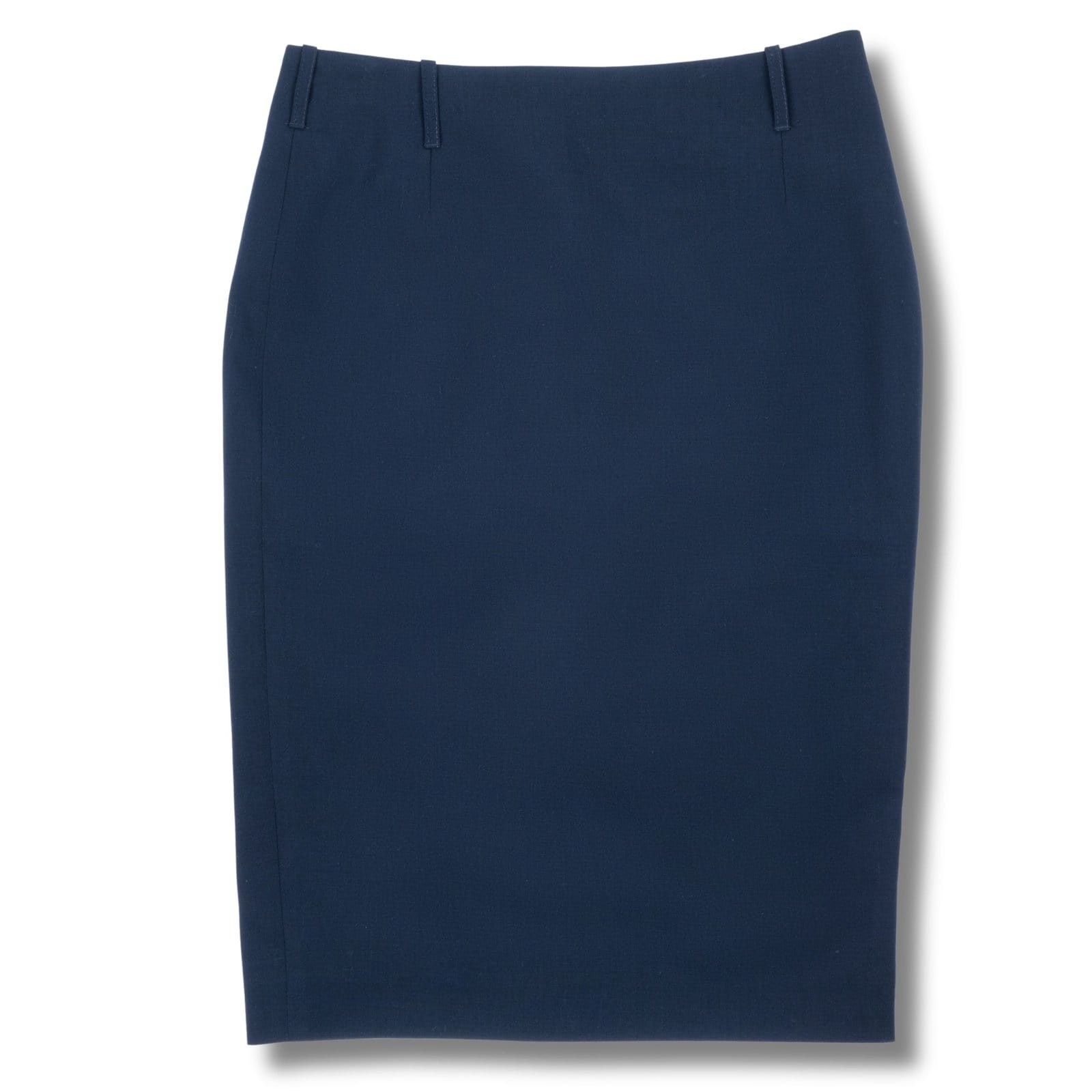 Granatowa Spódnica Ołówkowa Midi - obrazek 2