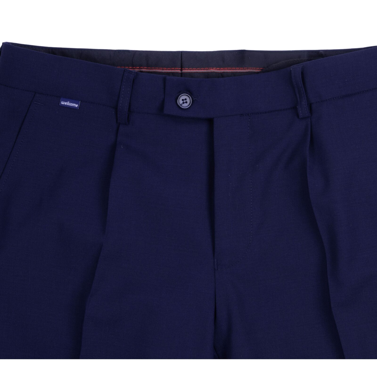 Spodnie męskie slim granatowe Madrid - obrazek 3