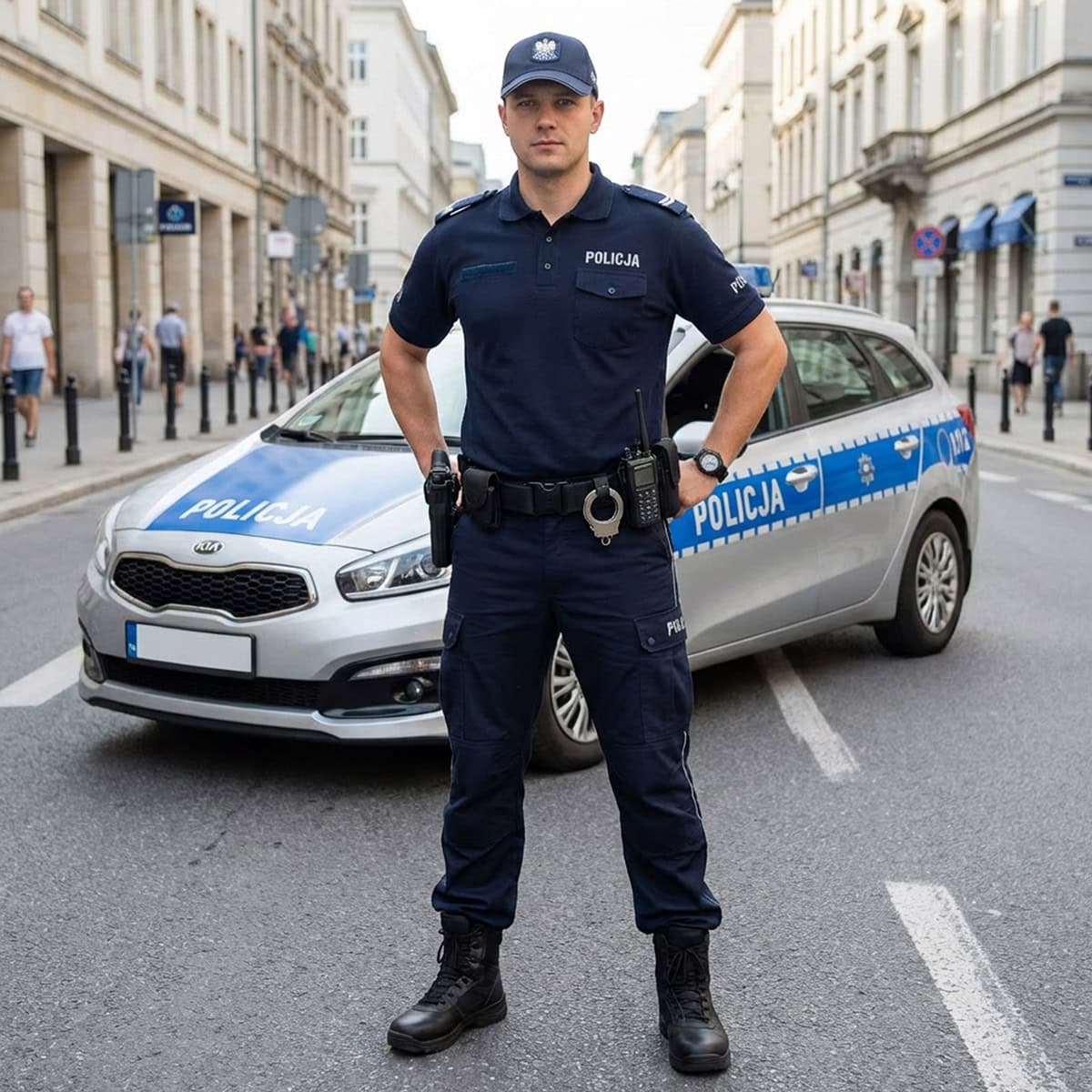 Spodnie służbowe do trzewików policyjne granatowe - obrazek 15