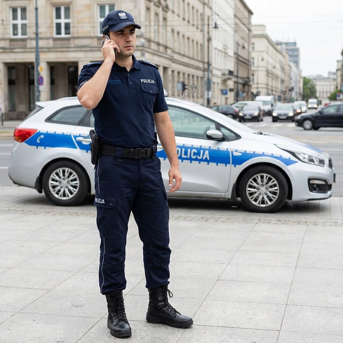 Spodnie służbowe do trzewików policyjne granatowe - obrazek 12