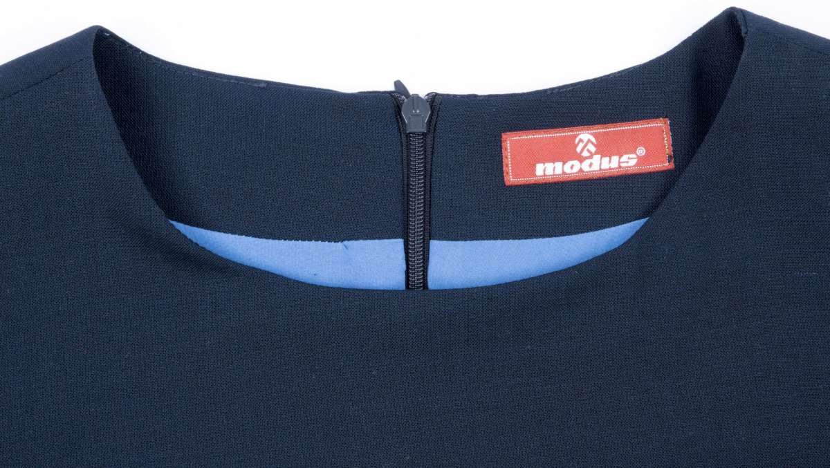 Granatowa sukienka damska midi - obrazek 7