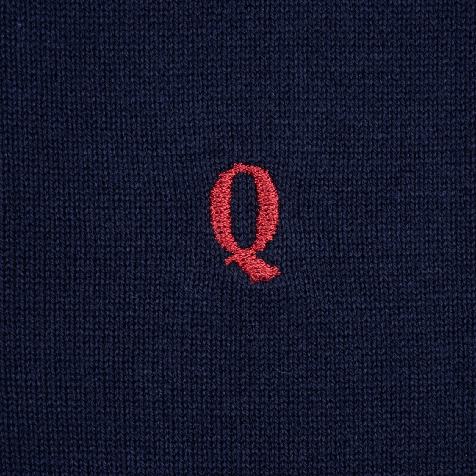 Granatowy Sweter Męski V-neck w Serek Qubus - obrazek 5