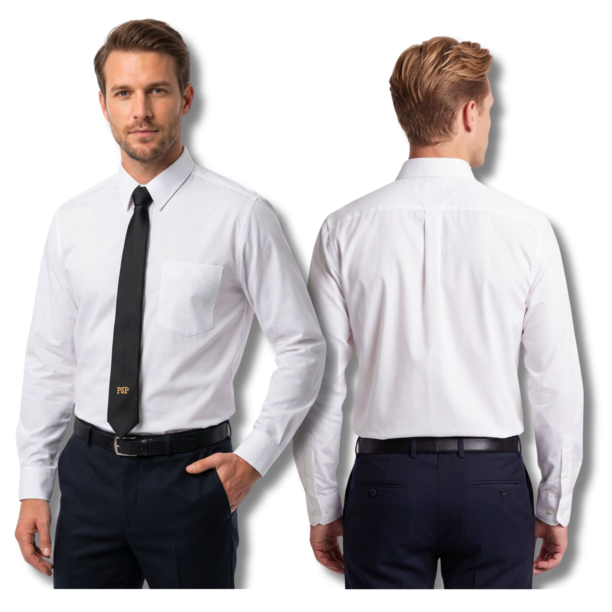 Koszula strażacka PSP wyjściowa długi rękaw biała