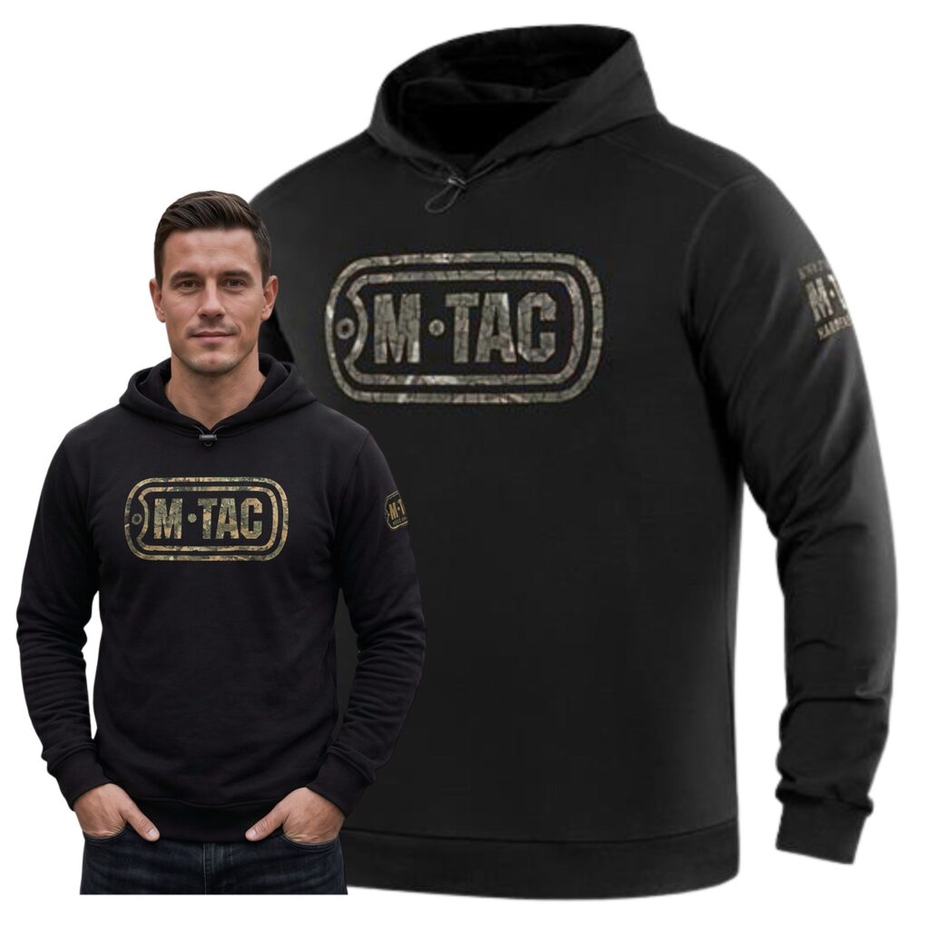 Bluza z kapturem Hoodie logo M-TAC czarna