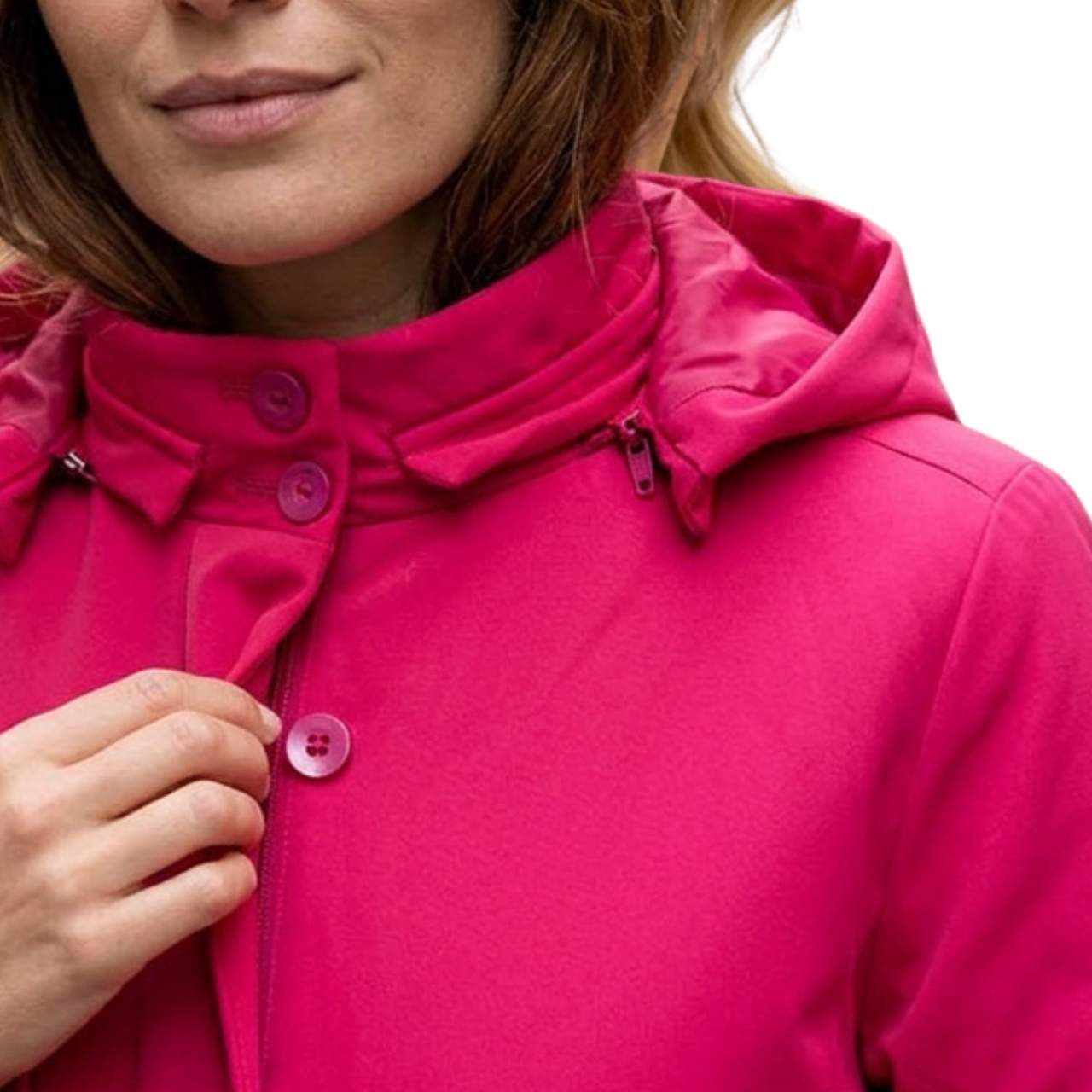 Kurtka softshell płaszcz przeciwdeszczowy z kapturem długi - obrazek 15