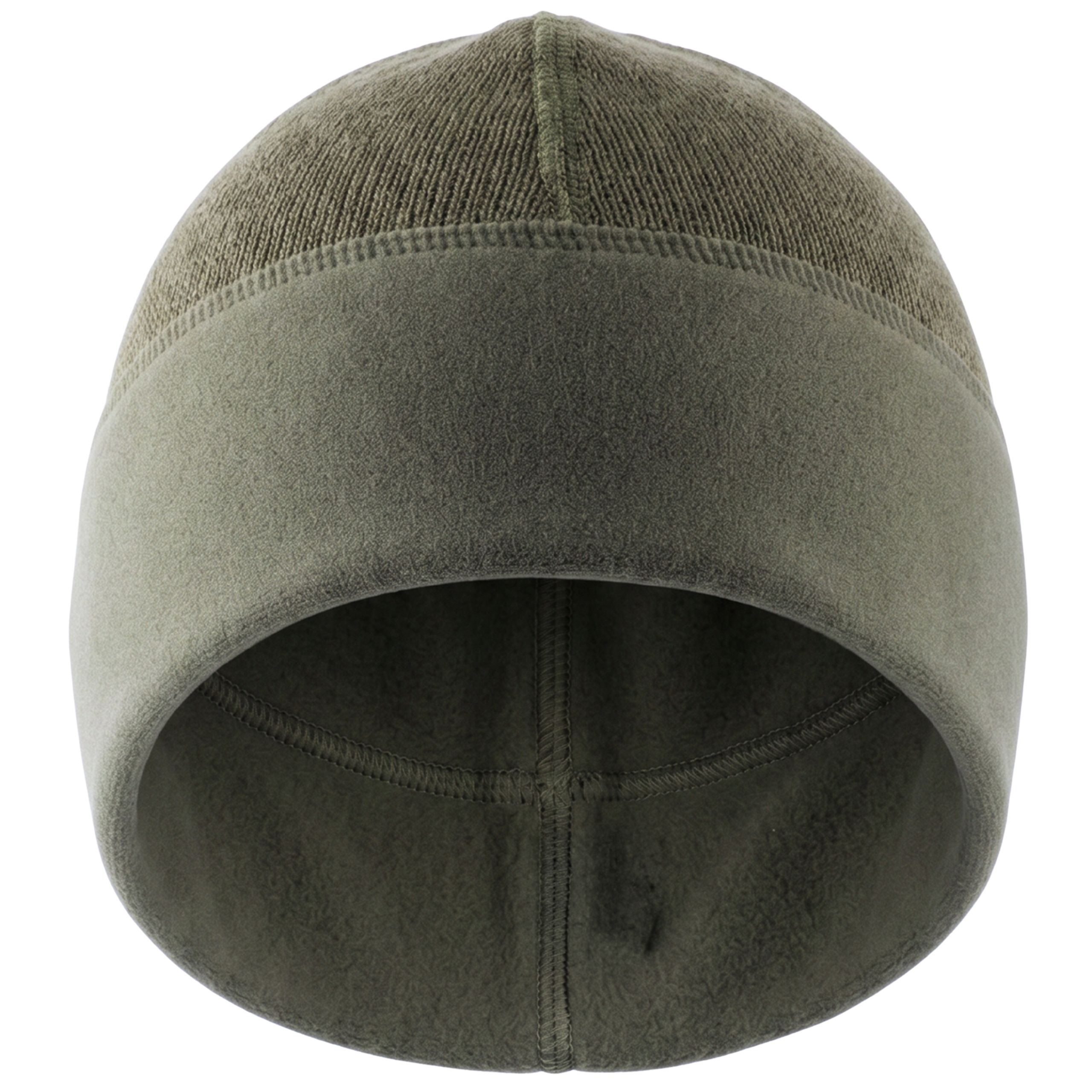 Czapka zimowa 420 khaki dwuwarstwowa wełna akryl mikropolar - obrazek 2