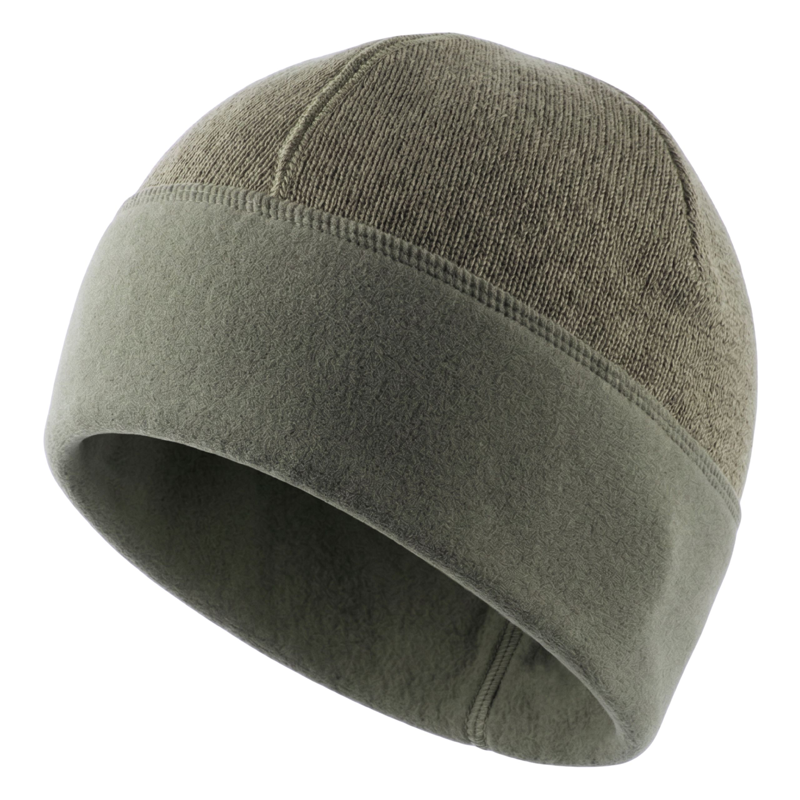Czapka zimowa 420 khaki dwuwarstwowa wełna akryl mikropolar