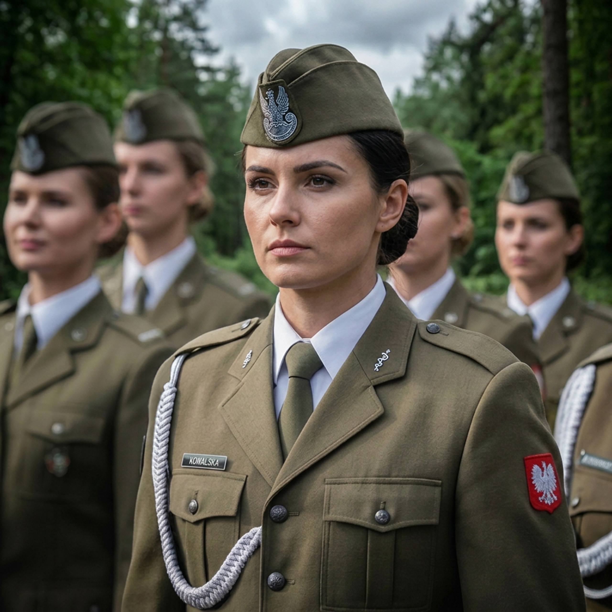 Furażerka galowa Wojsk Lądowych z haftowanym orzełkiem - obrazek 5