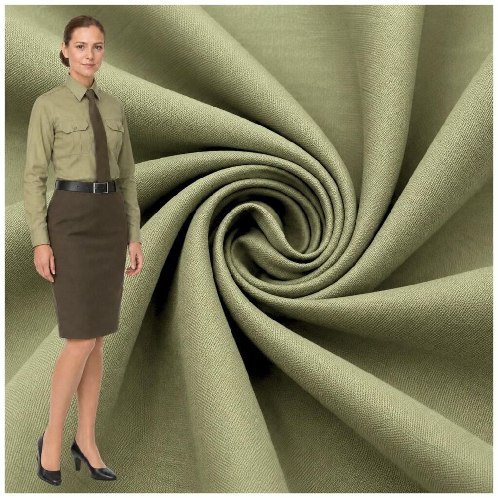 Tkanina koszulowa khaki wyjściowa Wojsk Lądowych 120 g/m² na metry